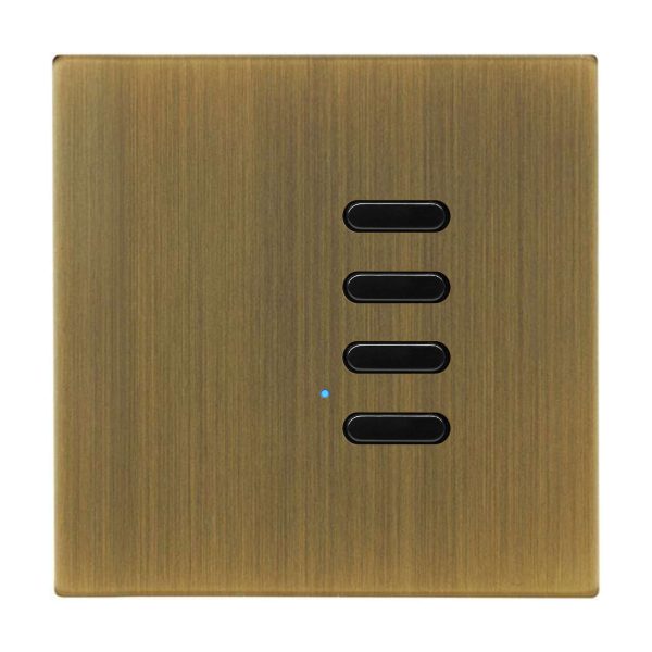 Wise Switch 4 Channel Antique Brass 3V