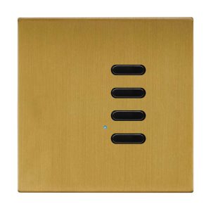 Wise Switch 4 Channel Satin Brass 3V