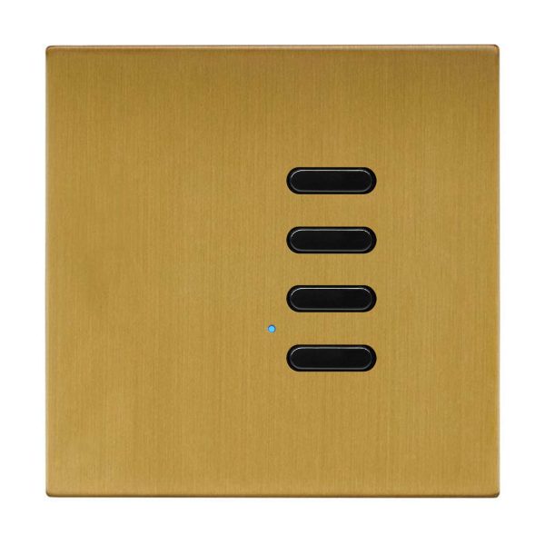 Wise Switch 4 Channel Satin Brass 3V