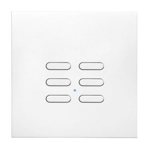 Wise Switch 6 Channel Satin White Aluminium 3V