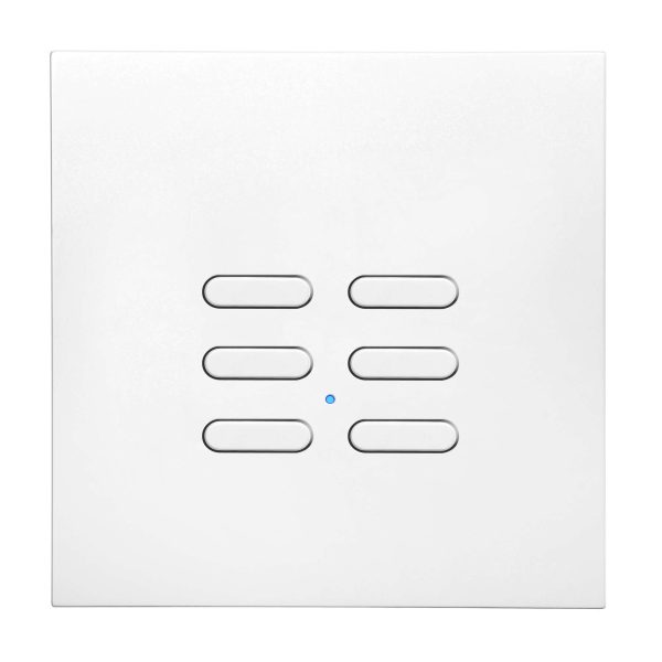 Wise Switch 6 Channel Satin White Aluminium 3V