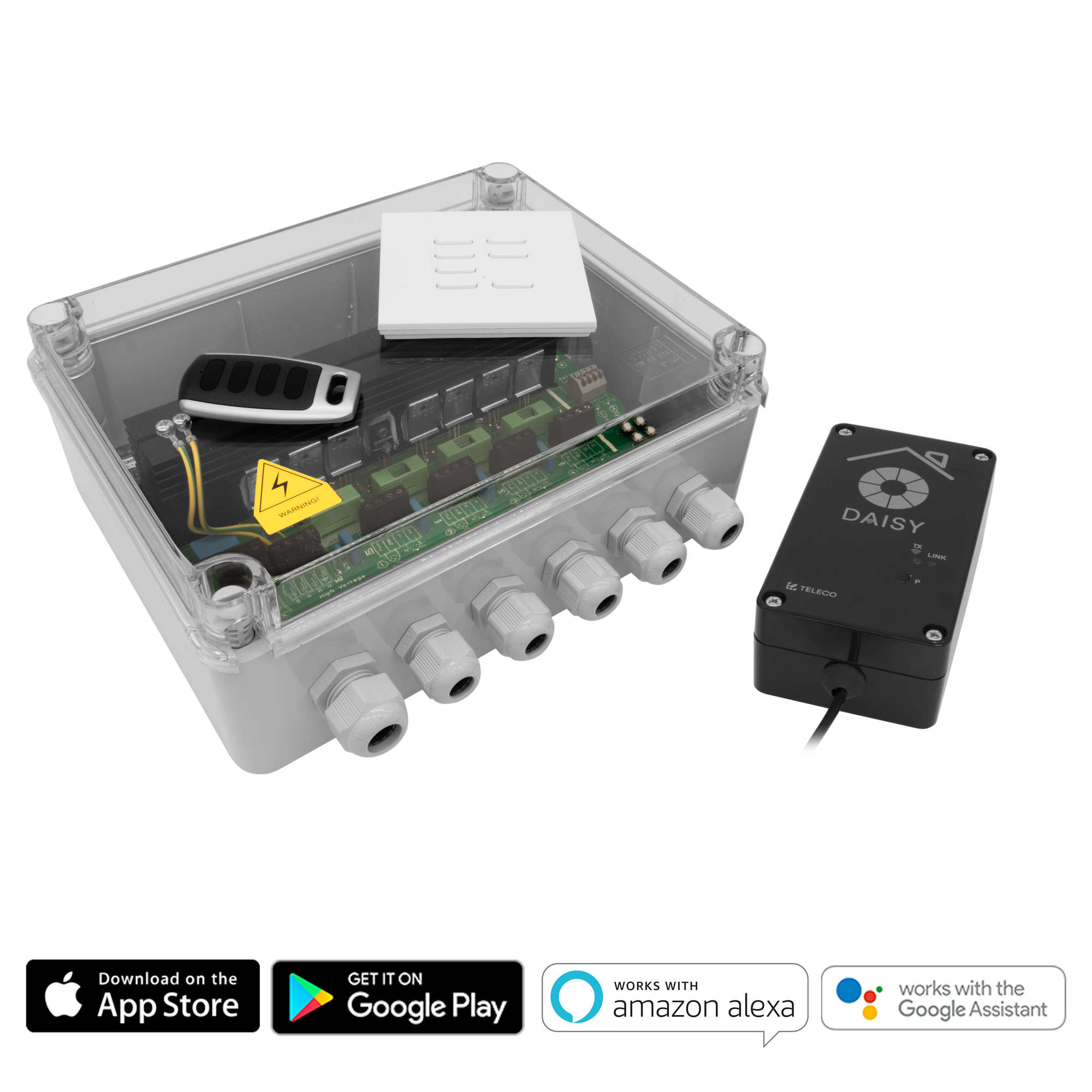 Wise Wi-Fi Scene Box Kit includes Keypad and Key Fob Clear Lid 240V 4x500W