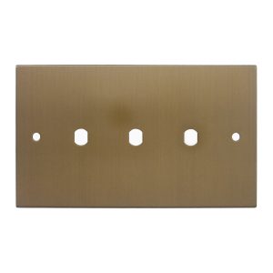 WiseRetro Module Plate Bronze 3 Gang