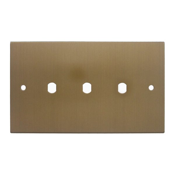 WiseRetro Module Plate Bronze 3 Gang