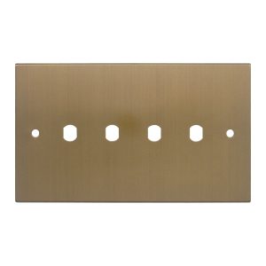 WiseRetro Module Plate Bronze 4 Gang