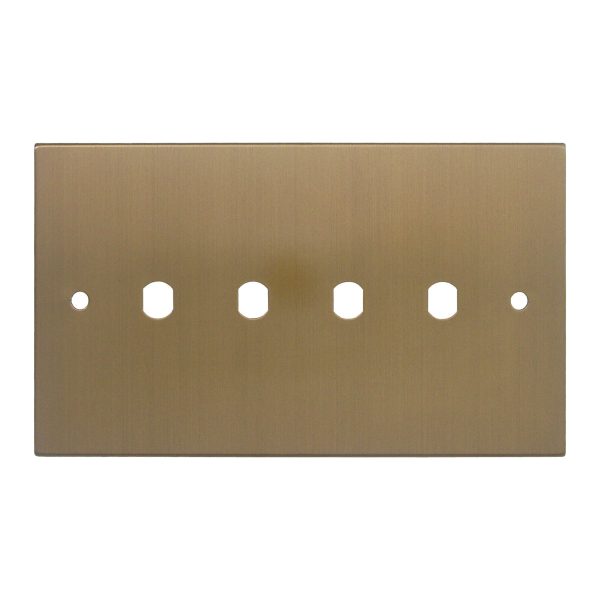 WiseRetro Module Plate Bronze 4 Gang
