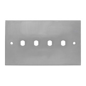 WiseRetro Module Plate Chrome 4 Gang