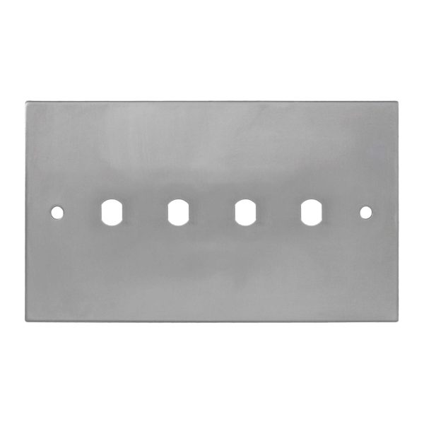 WiseRetro Module Plate Chrome 4 Gang