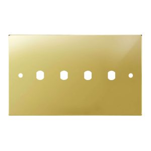 WiseRetro Module Plate Polished Brass 4 Gang
