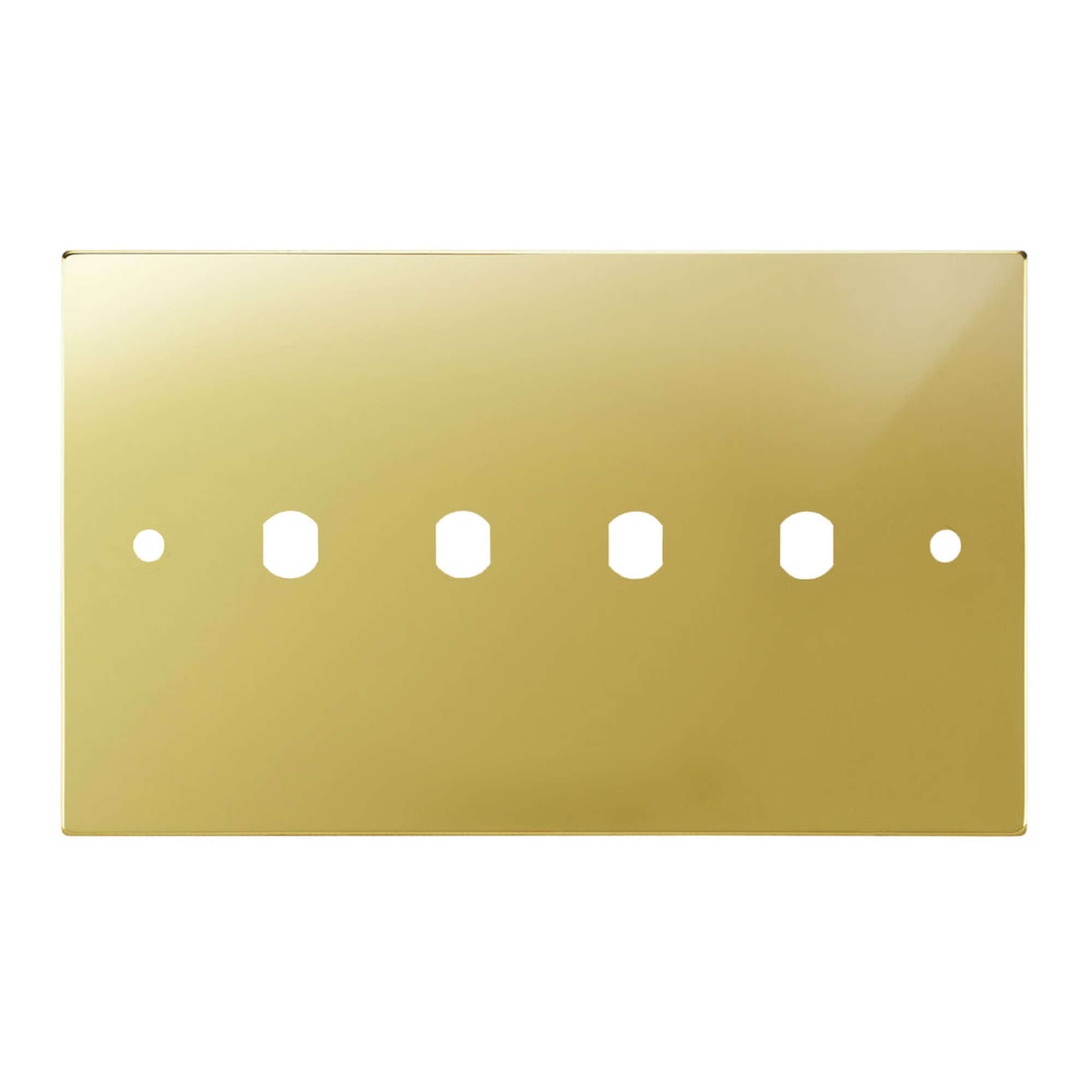 WiseRetro Module Plate Polished Brass 4 Gang