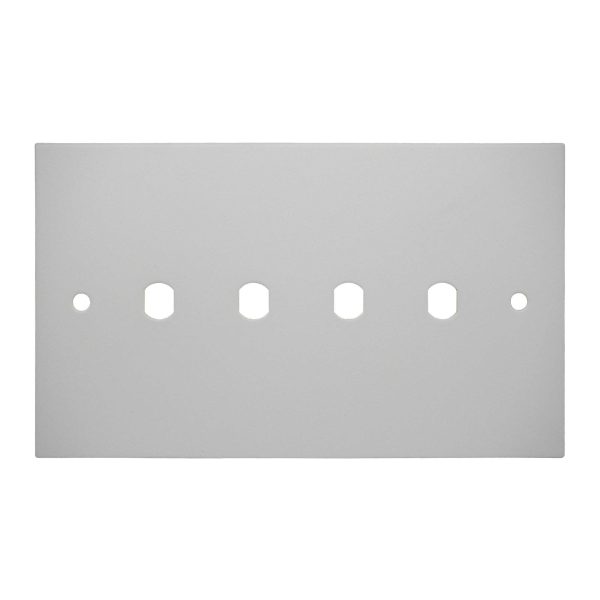 WiseRetro Module Plate Primed White 4 Gang