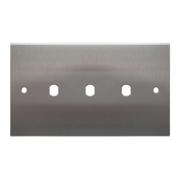 WiseRetro Module Plate Stainless Steel 3 Gang