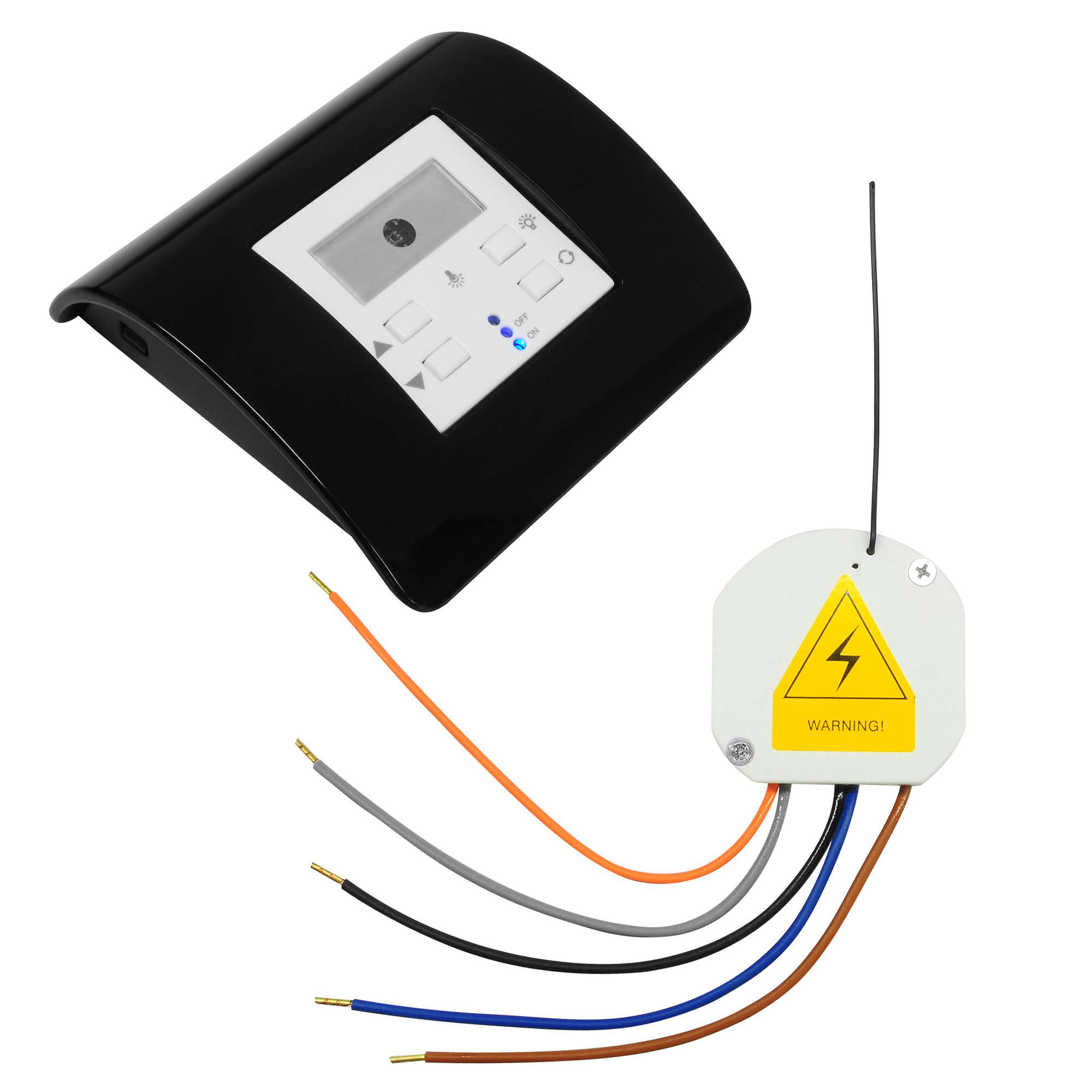 Wise Mouse Blind, Daylight Sensor Switch & Blind Receiver 240V 2 Channel Black